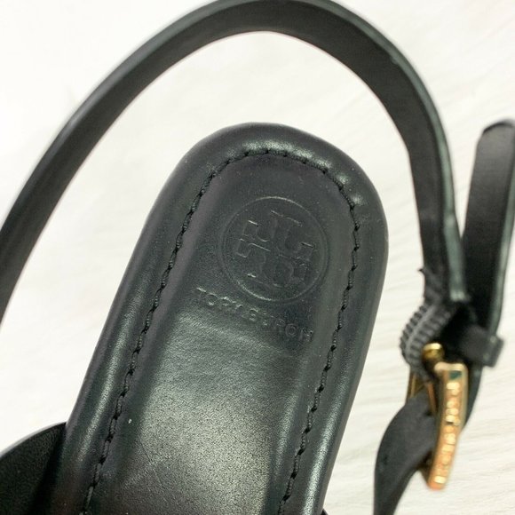 Tory Burch 9.5M Bryce Leather Flat Thong Sandals - Picture 8 of 8
